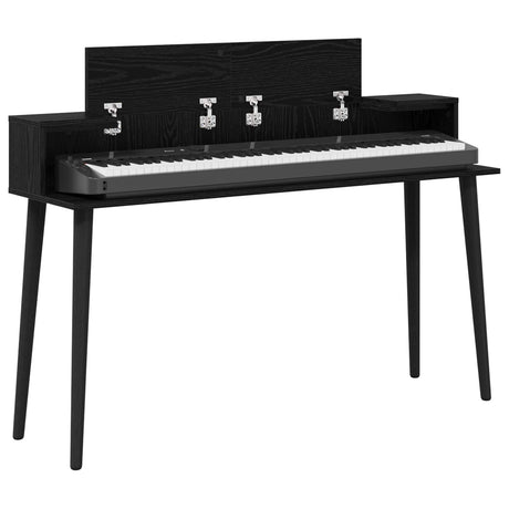 Vidaxl studiobureau zwart eiken 110 x 36 x 19,5 cm bewerkt hout