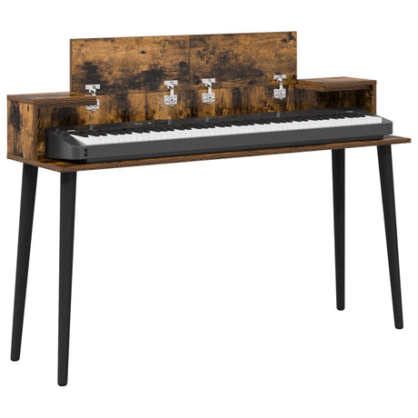 Vidaxl studiobureau gerookt eiken 110 x 36 x 19,5 cm bewerkt hout