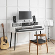 Vidaxl studiobureau wit 152 x 42,5 x 36 cm bewerkt hout