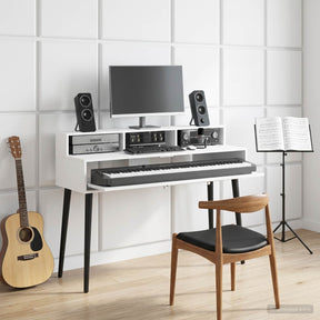 Vidaxl studiobureau wit 152 x 42,5 x 36 cm bewerkt hout