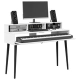 Vidaxl studiobureau wit 152 x 42,5 x 36 cm bewerkt hout