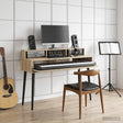 Vidaxl studiobureau sonoma eiken 152 x 42,5 x 36 cm bewerkt hout