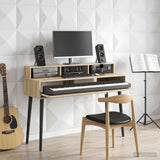 Vidaxl studiobureau sonoma eiken 110 x 42,5 x 36 cm bewerkt hout
