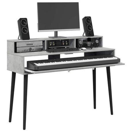 Vidaxl studiobureau betongrijs 110 x 42,5 x 36 cm bewerkt hout