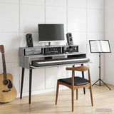 Vidaxl studiobureau grijs sonoma 110 x 42,5 x 36 cm bewerkt hout