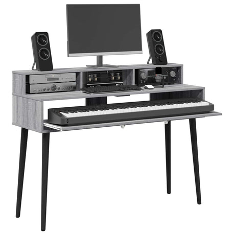 Vidaxl studiobureau grijs sonoma 110 x 42,5 x 36 cm bewerkt hout