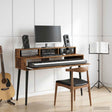 Vidaxl studiobureau oud hout 110 x 42,5 x 36 cm bewerkt hout