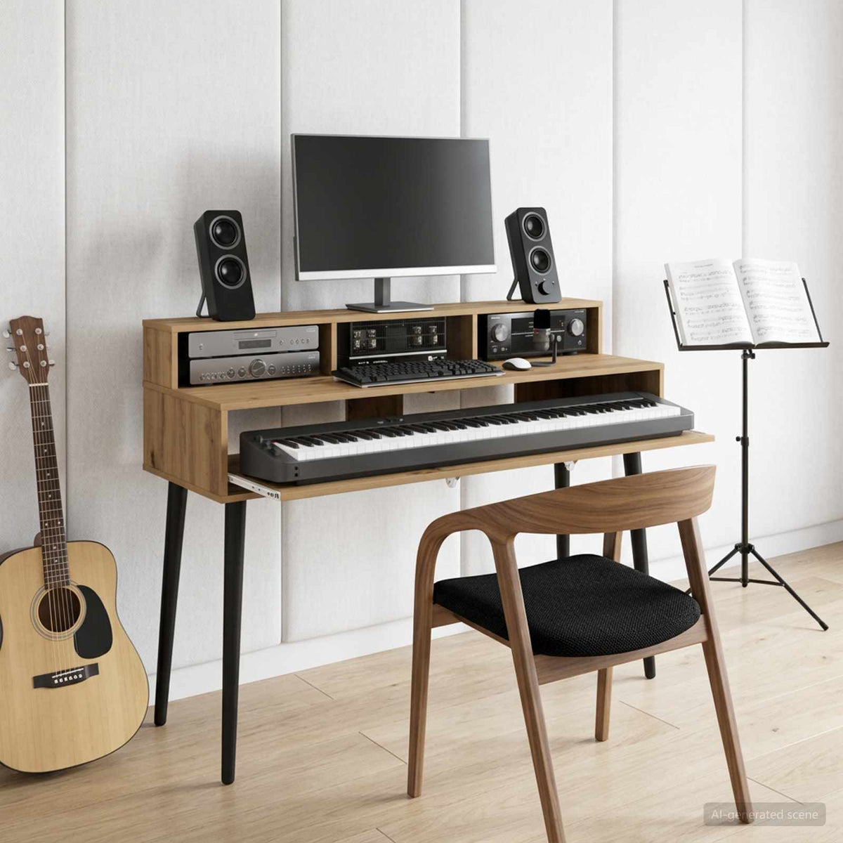 Vidaxl studiobureau artisanaal eiken 110 x 42,5 x 36 cm bewerkt hout