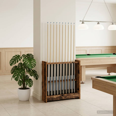 Vidaxl biljartkeu standaard bewerkt hout 60 x 20 x 57 cm oud hout