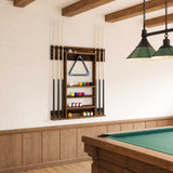 Vidaxl biljartkeu standaard bewerkt hout 93 x 12 x 103 cm oud hout