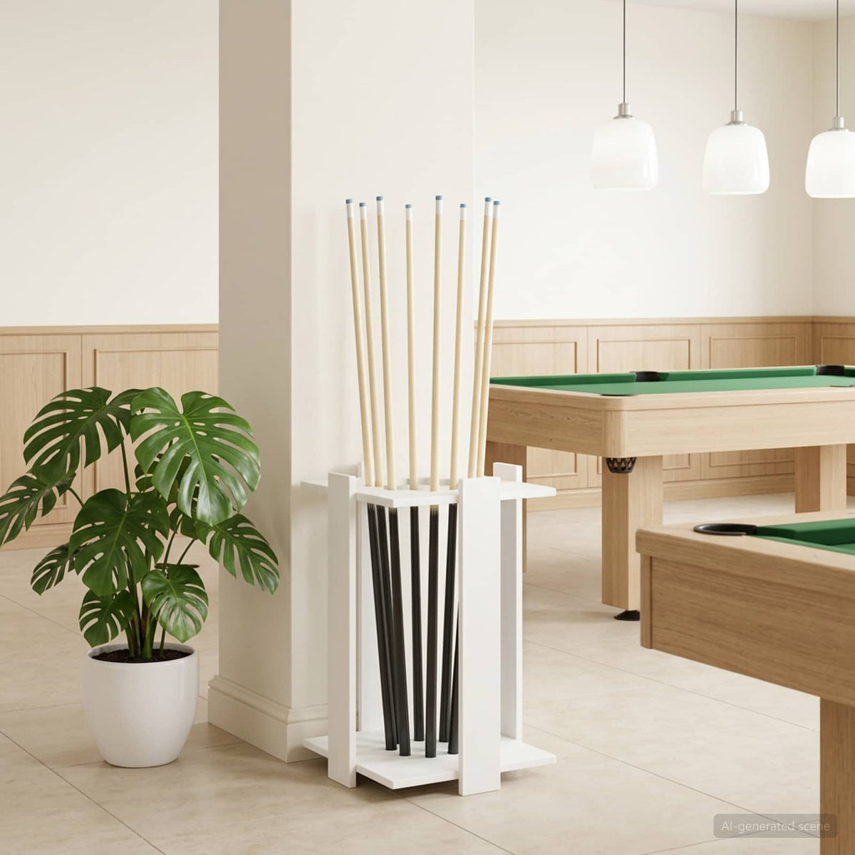 Vidaxl biljartkeu standaard bewerkt hout 42 x 43 x 60 cm wit