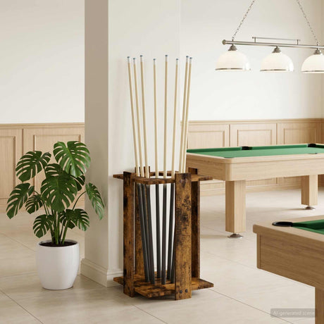 Vidaxl biljartkeu standaard bewerkt hout 42 x 43 x 60 cm gerookt eiken