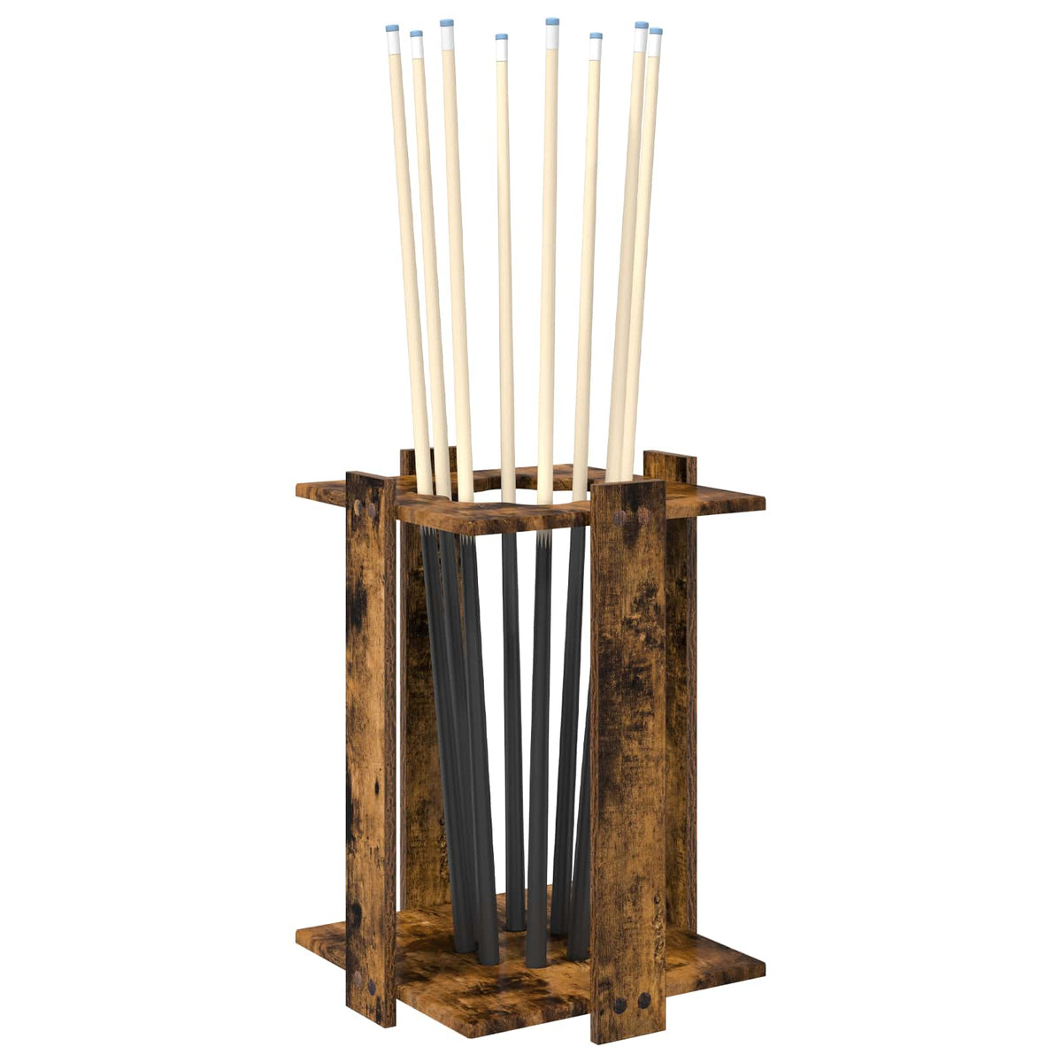 Vidaxl biljartkeu standaard bewerkt hout 42 x 43 x 60 cm gerookt eiken