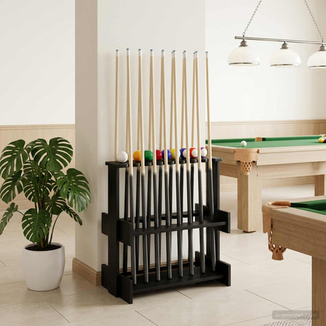 Vidaxl biljartkeu standaard bewerkt hout 60 x 35 x 60 cm zwart