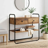 Vidaxl consoletafel oud hout 80 x 40 x 75 cm bewerkt hout