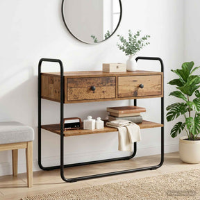 Vidaxl consoletafel oud hout 80 x 40 x 75 cm bewerkt hout