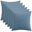 Vidaxl kussensloop 6 pcs heerlen blauw 30 x 30 cm corduroy