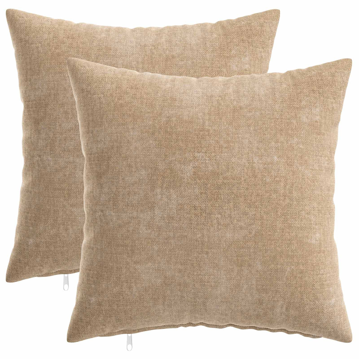Vidaxl kussensloop 2 st heerlen taupe 30 x 30 cm chenille stof