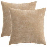 Vidaxl kussensloop 2 st heerlen taupe 30 x 30 cm chenille stof