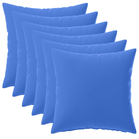 Vidaxl kussensloop 6 pcs heerlen koninklijk blauw 30 x 30 cm polyester