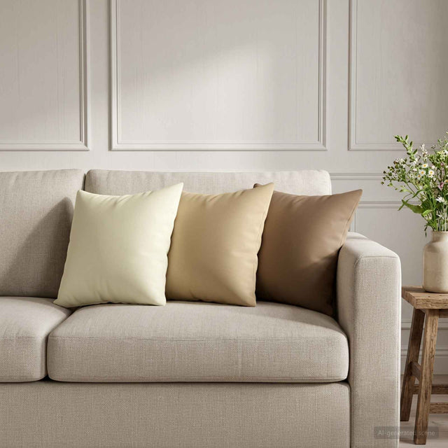 Vidaxl kussensloop 2 pcs heerlen beige 30 x 30 cm polyester