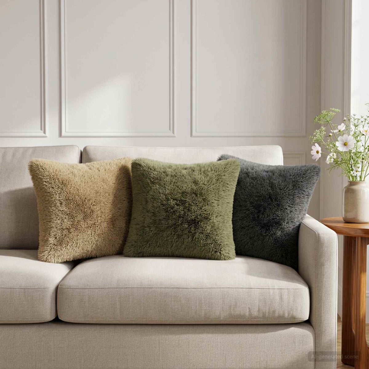 Vidaxl kussensloop 2 pcs heerlen groen 30 x 30 cm pv fleece