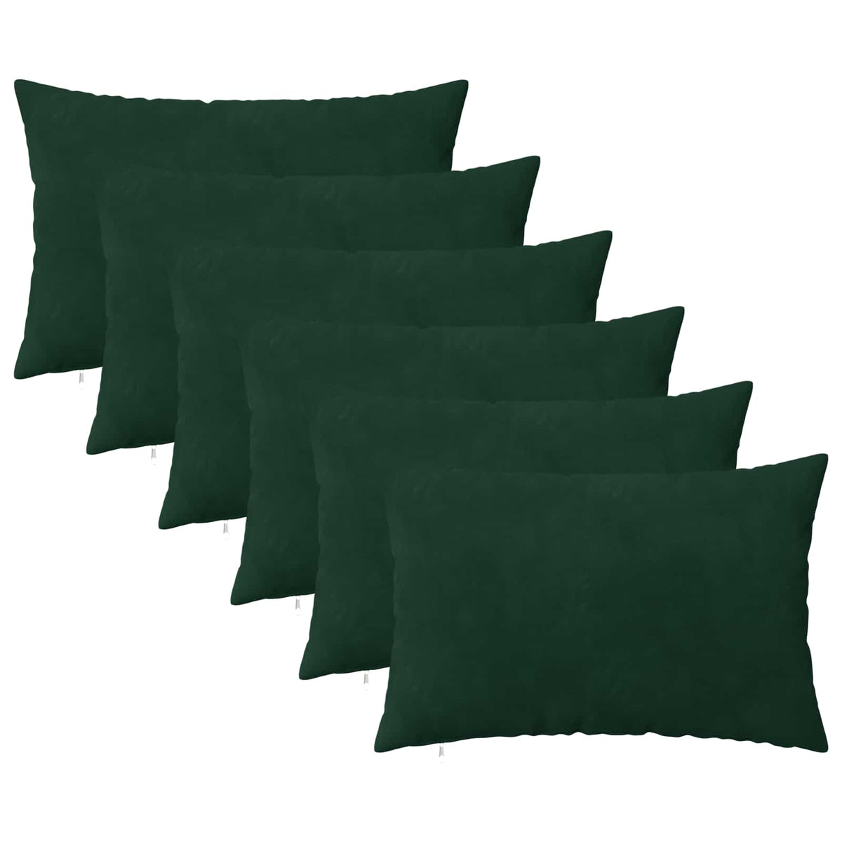 Vidaxl kussensloop 6 pcs heerlen donkergroen 30 x 50 cm fluweel