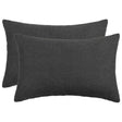 Vidaxl kussensloop 2 pcs heerlen donkergrijs 30 x 50 cm bouclé