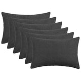 Vidaxl kussensloop 6 pcs heerlen donkergrijs 30 x 50 cm bouclé