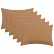 Vidaxl kussensloop 6 pcs heerlen beige 30 x 50 cm bouclé
