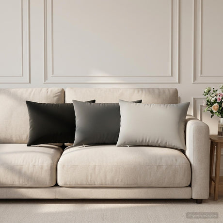 Vidaxl kussensloop 2 pcs heerlen antraciet 40 x 60 cm polyester