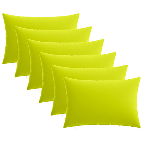 Vidaxl kussensloop 6 pcs heerlen helder groen 30 x 50 cm polyester