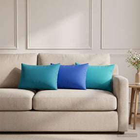 Vidaxl kussensloop 2 pcs heerlen turquoise 30 x 50 cm polyester