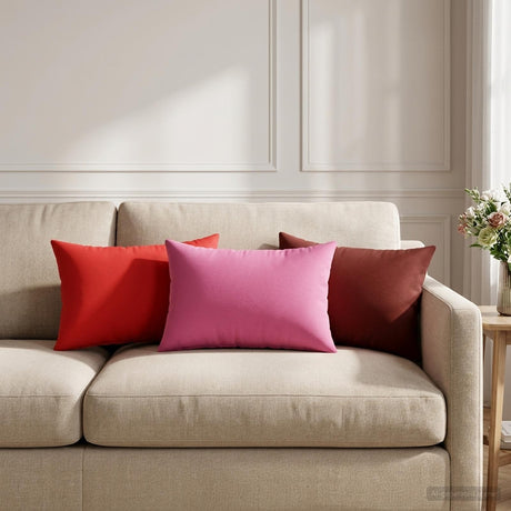 Vidaxl kussensloop 6 pcs heerlen rood 30 x 50 cm polyester