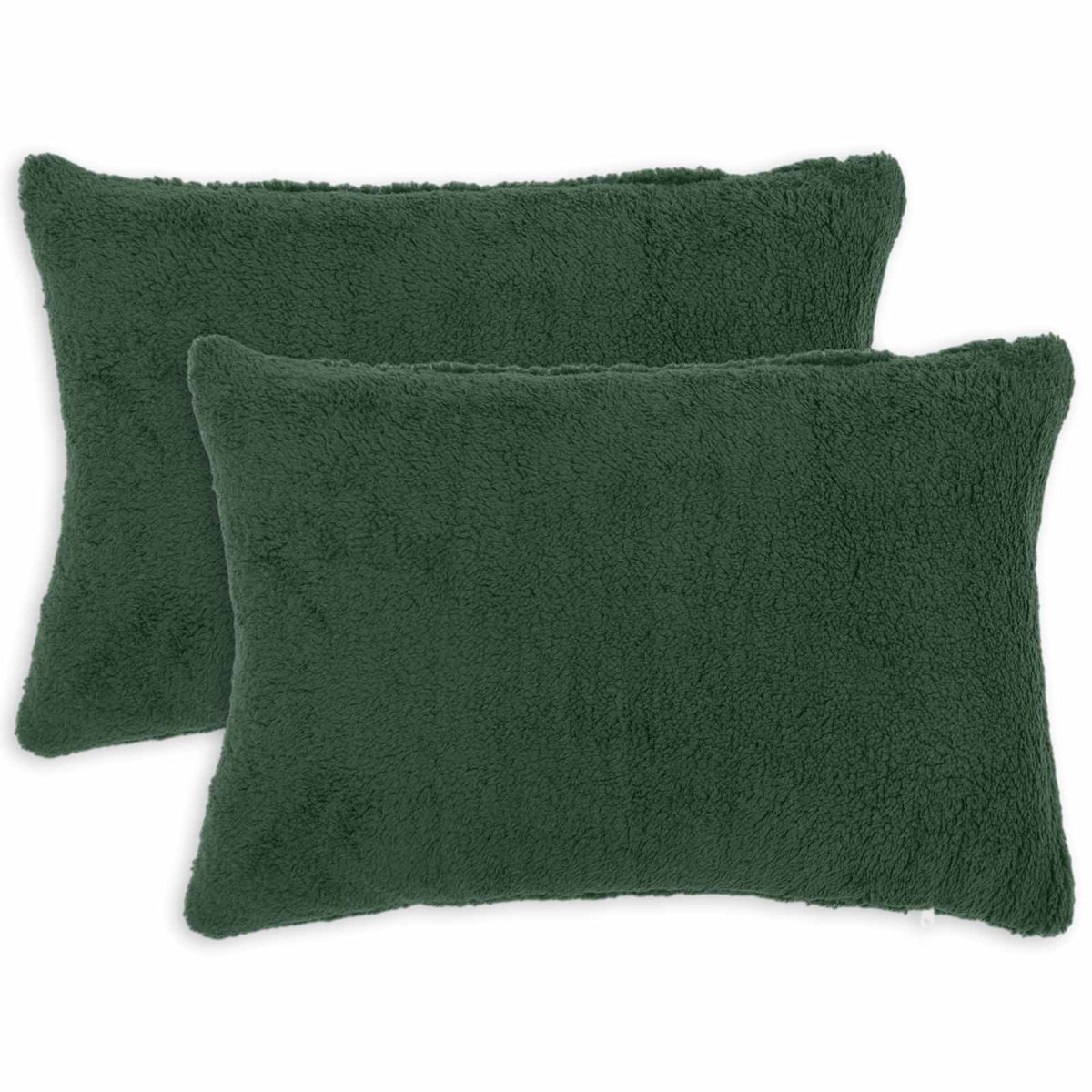 Vidaxl kussensloop 2 pcs heerlen donkergroen 30 x 50 cm bouclé