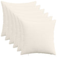 Vidaxl kussensloop 6 pcs heerlen crèmekleurig 35 x 35 cm corduroy