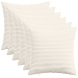 Vidaxl kussensloop 6 pcs heerlen crèmekleurig 35 x 35 cm corduroy