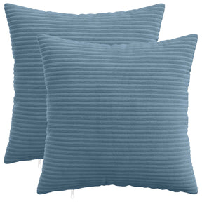 Vidaxl kussensloop 2 pcs heerlen blauw 35 x 35 cm corduroy