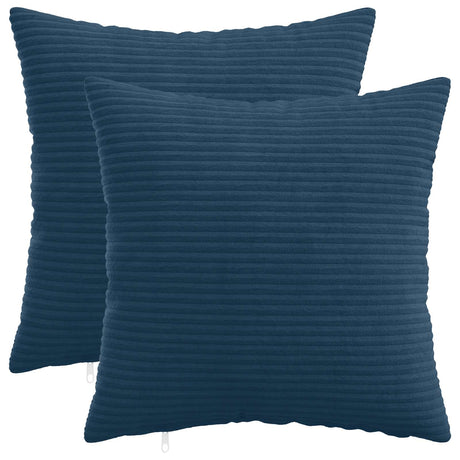 Vidaxl kussensloop 2 pcs heerlen marineblauw 35 x 35 cm corduroy