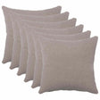 Vidaxl kussensloop 6 pcs heerlen lichtgrijs 35 x 35 cm bouclé