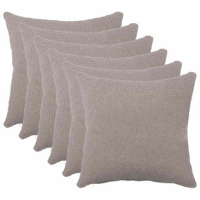 Vidaxl kussensloop 6 pcs heerlen lichtgrijs 35 x 35 cm bouclé