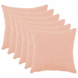 Vidaxl kussensloop 6 pcs heerlen roze 35 x 35 cm bouclé
