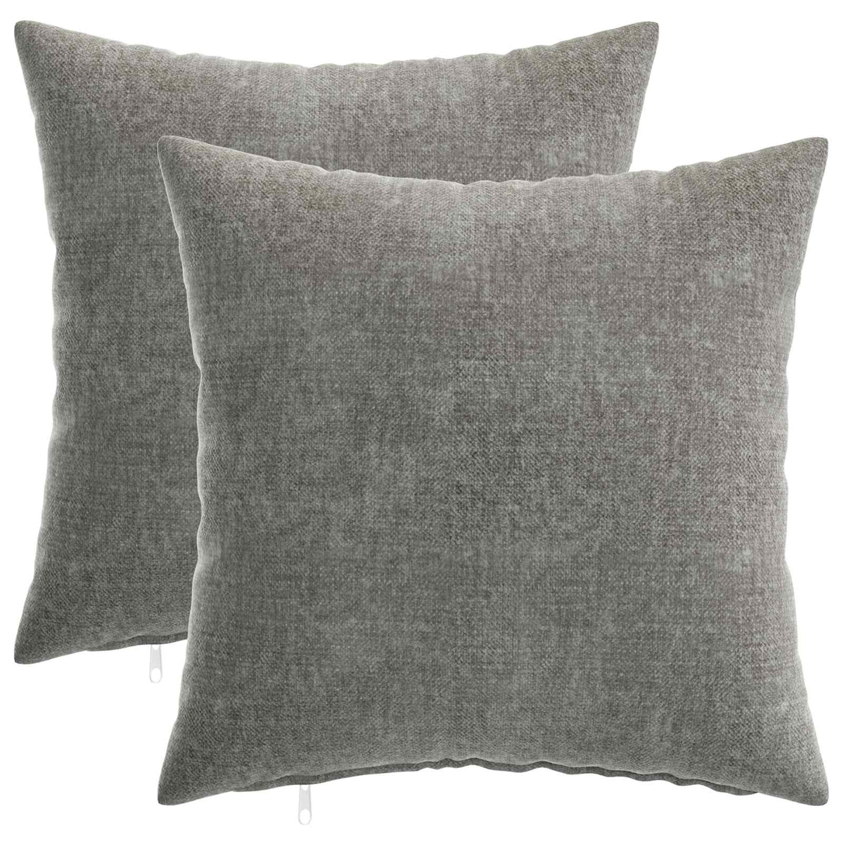 Vidaxl kussensloop 2 st heerlen donkergrijs 35 x 35 cm chenille stof
