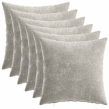 Vidaxl kussensloop 6 st heerlen lichtgrijs 35 x 35 cm chenille stof