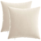 Vidaxl kussensloop 2 st heerlen crèmekleurig 35 x 35 cm chenille stof
