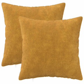 Vidaxl kussensloop 2 pcs heerlen geel 35 x 35 cm microfiber fleece