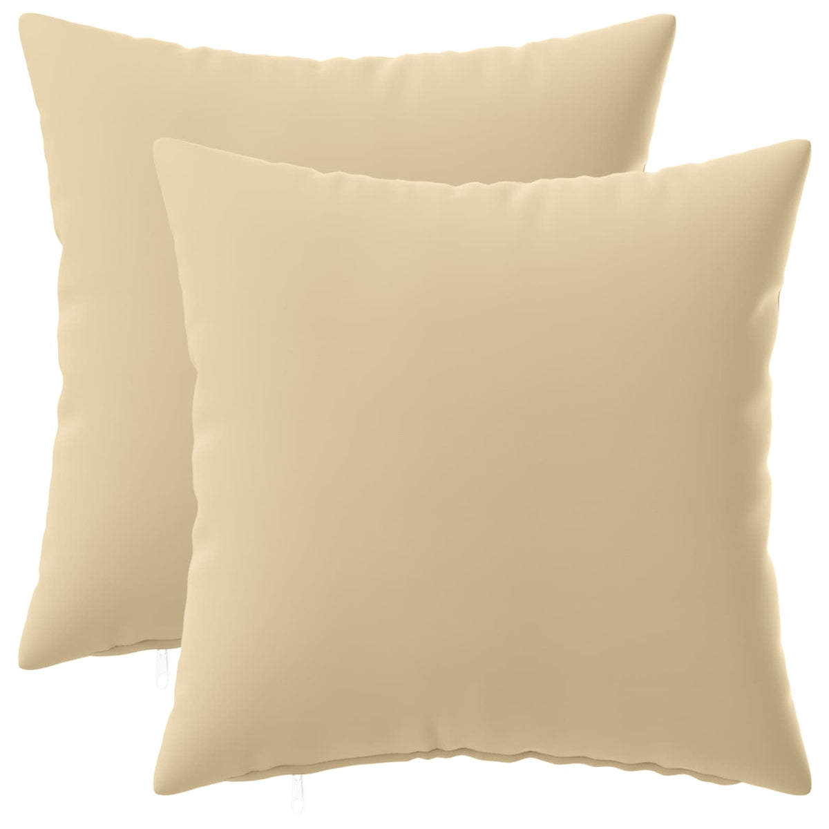 Vidaxl kussensloop 2 pcs heerlen beige 35 x 35 cm polyester