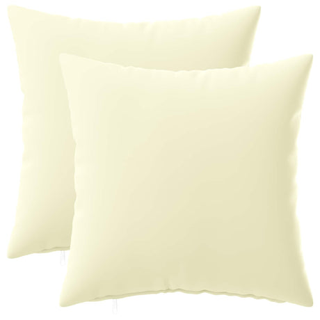 Vidaxl kussensloop 2 pcs heerlen crèmekleurig 35 x 35 cm polyester