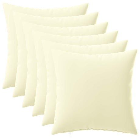Vidaxl kussensloop 6 pcs heerlen crèmekleurig 35 x 35 cm polyester