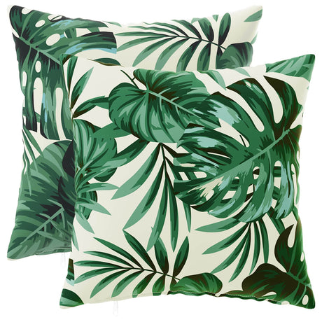 Vidaxl kussensloop 2 pcs heerlen bladpatroon 35 x 35 cm polyester
